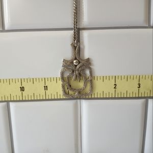 Vintage Avon Mayan Pendant Necklace 1974 Silver Tone 24"